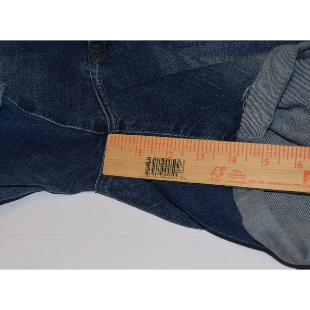 Mavi Pixie Denim Shorts Womens 31 Mid Rise Stretch Cuffed Blue Jean - Picture 3 of 8